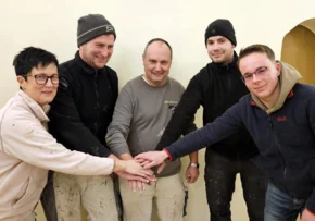 Antje Brunthaler, Leander Eichentopf, Gunnar Pecher, Markus Schäfer und Nils Heck | Foto: Kirchenkreis Mühlhausen/Regina Englert